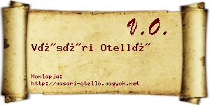 Vásári Otelló névjegykártya